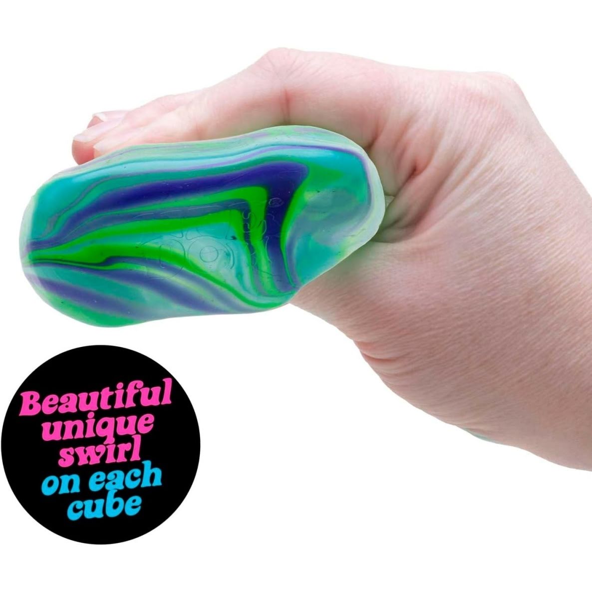 NeeDoh Nice Cube Swirl ¨C Solid Squish ¨C Assorted