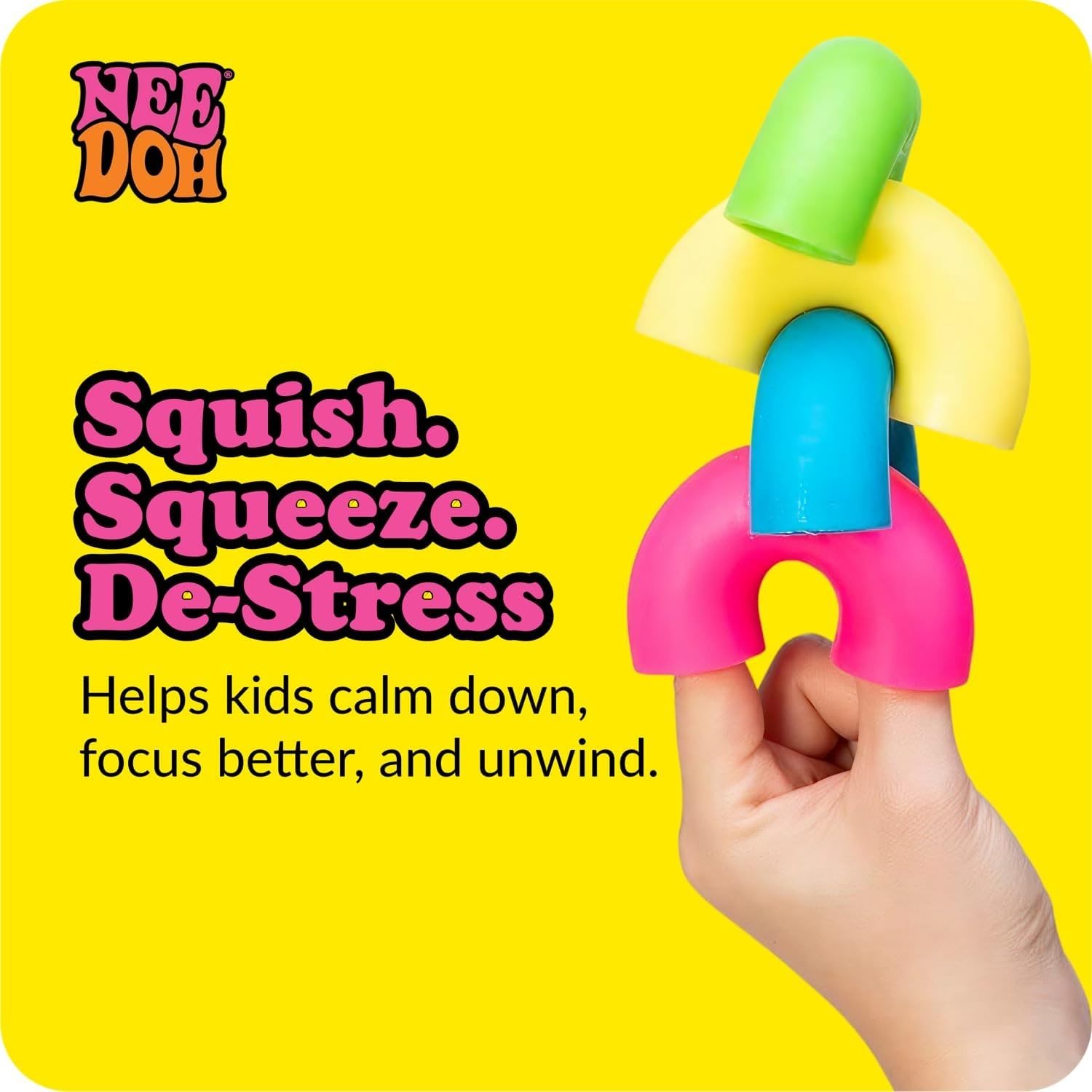 NeeDoh Mac ‘N’ Squeeze ¨C 4 Squishy Noodles ¨C Assorted